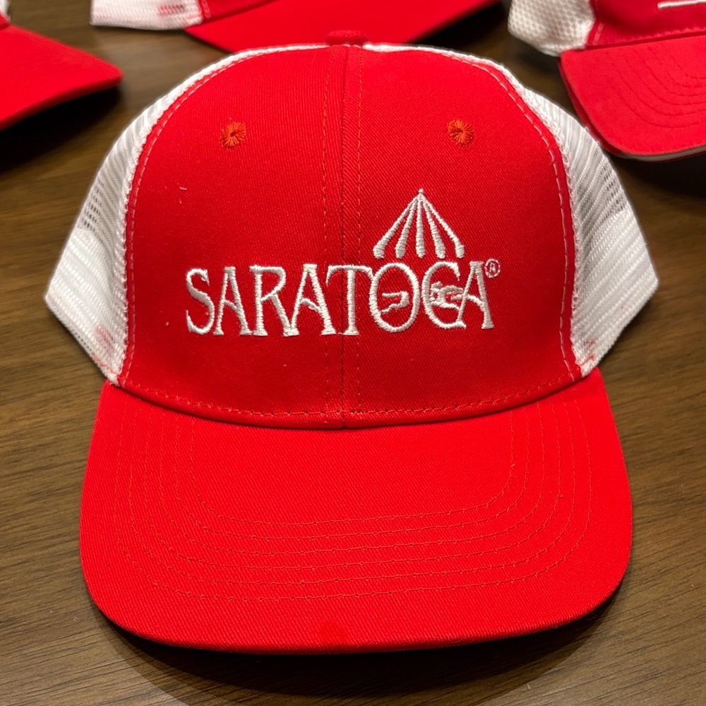 Saratoga Red and White Trucker Hat